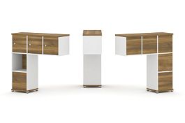 Concept Надставка низкая CN.ONN-006 Сандал Янтарный/Белый Бриллиант/Металл Белый 1099*365*1130 - Фото предпросмотра