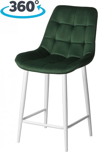 Комплект полубарных поворотных стульев Эйден, Confetti deep forest/белый, 3 шт. - Вид 1