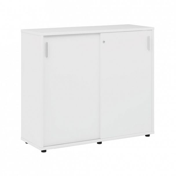 Тумба с раздвижными фасадами Trend Metal 123x43x107,2 белый - Вид 1