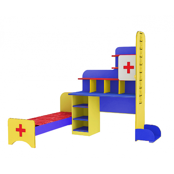 Уголок Доктор с кушеткой, цветной - Вид 4