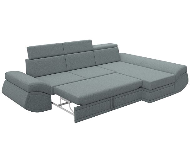 Диван угловой Лига-032 правый угол Рогожка серый - Вид 7