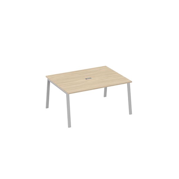 Стол 160 на металлокаркасе TRE для переговорной A4 А4 Б3 133 БП дуб скандинавский / металлокаркас серый - Вид 1