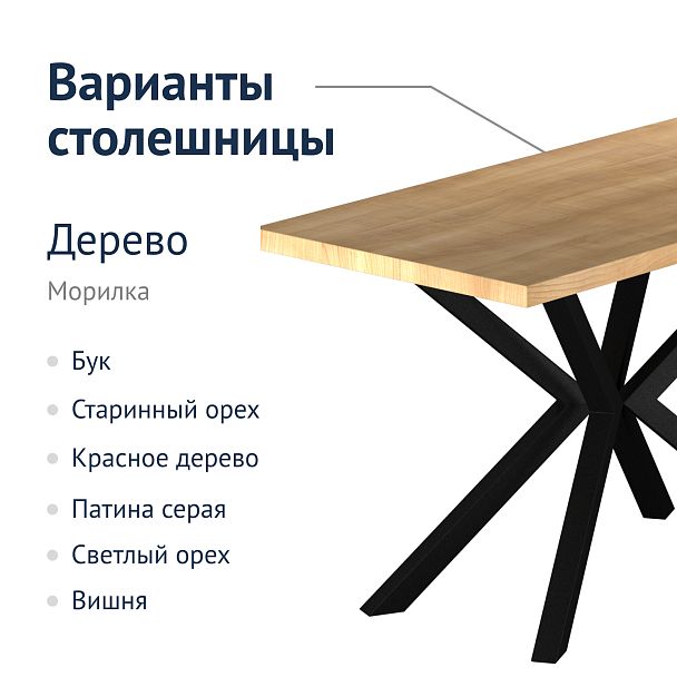 Стол Астер, лофт - Вид 6