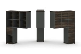 Concept Надставка высокая CN.ONV-002 Дуб Мали/Антрацит/Металл Антрацит 1099*350*1486 - Фото предпросмотра