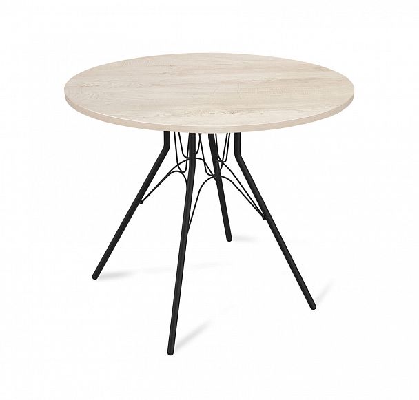 Стол Sheffilton SHT-TU34-P/80 ЛДСП черный муар/дуб беленый - Вид 1