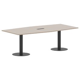 Конференц стол ПРГ-4 Мокачино/Антрацит 2400х1200х750 - Фото предпросмотра
