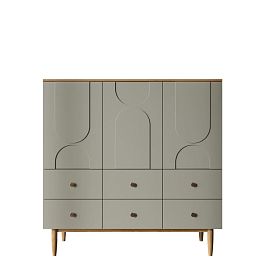 Комод с тремя дверками и шестью ящиками Arka AR18-F2 - Фото предпросмотра