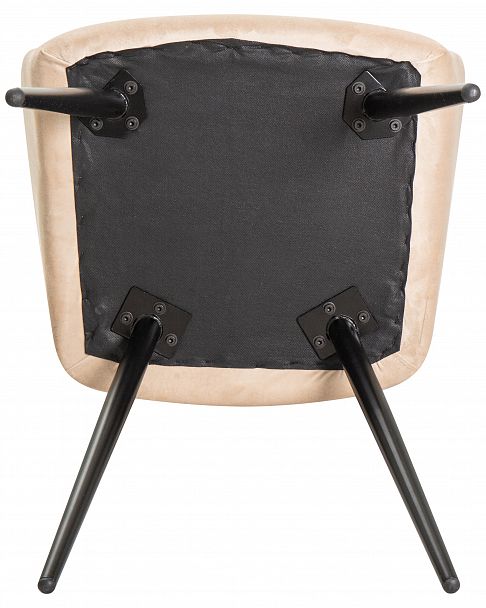 Стул обеденный DOBRIN ROBERT (черные матовые ножки, велюр V108-98 Бежевый) - Вид 10