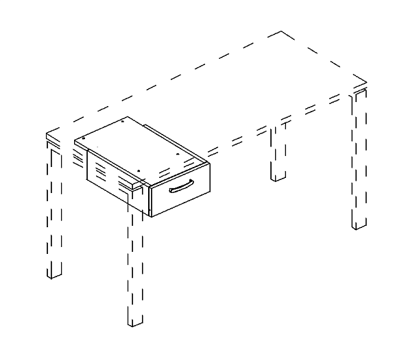 Тумба подвесная 1-ящичная (для стола 70) A4 А4 205 БП белый премиум - Вид 3