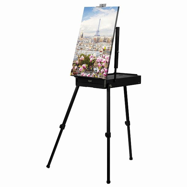 Этюдник-мольберт BRAUBERG ART PREMIERE, алюминиевые ножки, холст до 82 см, черный, 191755 - Вид 11