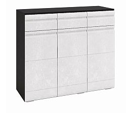 мс для гостиной Бруклин КМ-01 венге/бетон белый - Фото предпросмотра