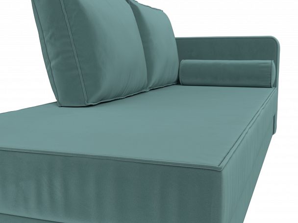 Кушетка Прайм правый (полностью Велюр бирюзовый) - Вид 4