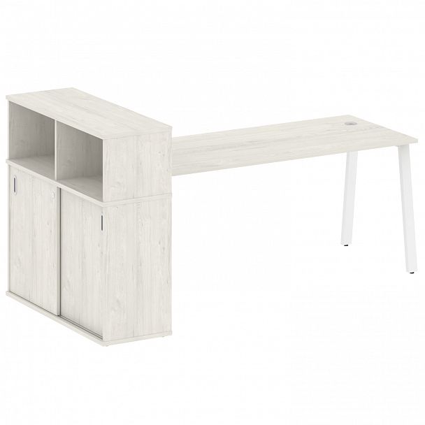 Рабочая станция "Metal System" БА.РС-СШК-3.5 дуб наварра/белый - Вид 1