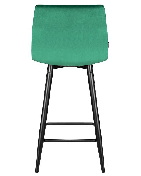 Стул полубарный DOBRIN OLIVIA (черные матовые ножки, зелёный велюр (108-64)) - Вид 5