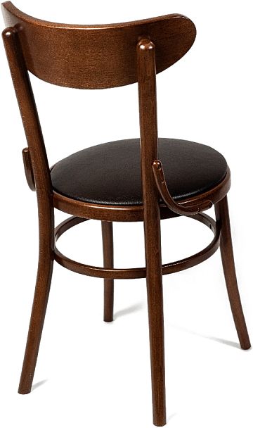 Стул деревянный венский Милем светлый орех/коричневая экокожа - Вид 3