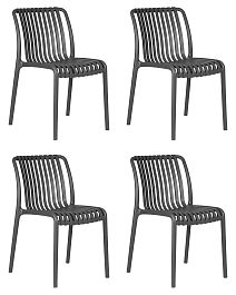 Набор 4 шт Стул обеденный DOBRIN WALTER (темно-серый) - Фото предпросмотра