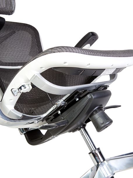 Кресло офисное / Hero white / белый пластик / серая сетка - Вид 6