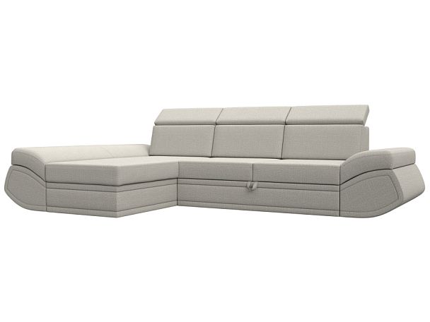 Диван угловой Лига-032 левый угол Рогожка бежевый - Вид 1