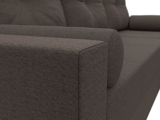 Диван угловой Верона Лайт правый угол Рогожка коричневый - Вид 4