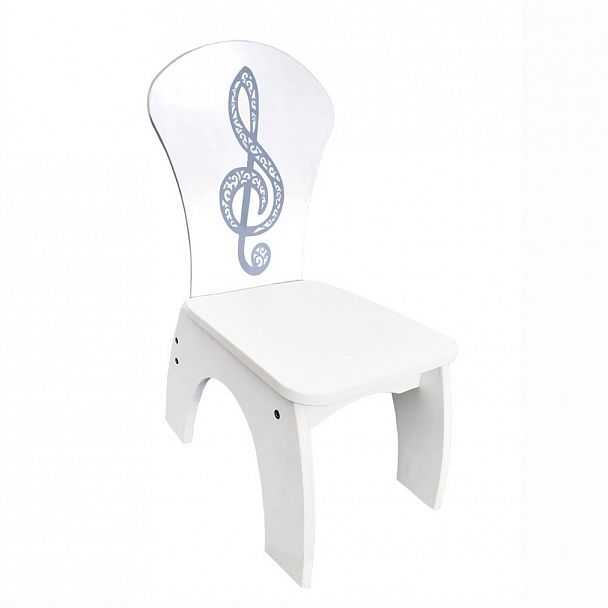 Детский стульчик Скрипичный ключ, фанера, твёрдый, УФ печать - Вид 1