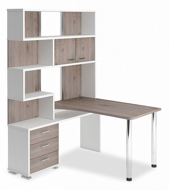 Стол компьютерный Домино нельсон СР-420/130 Белый/Нельсон левый - Вид 1
