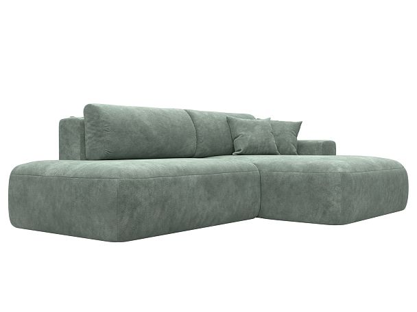 Диван угловой Лига-036 НПБ Модерн правый угол Велюр зеленый - Вид 3