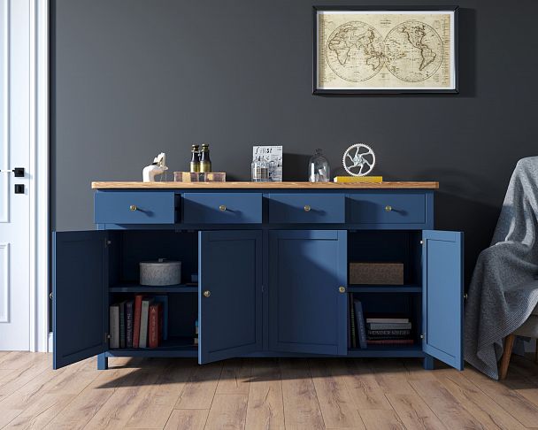 Комод "Jules Verne" 4 ящика 4 дверки JV37ETGB - Вид 3