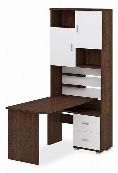 Стол компьютерный Домино СР-720/140 Белый/Венге правый - Вид 1