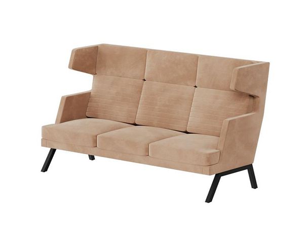 Aldo Диван трёхместный высокий ALD-03 Timless 020/Металл Черный 2010*960*1180 - Вид 1