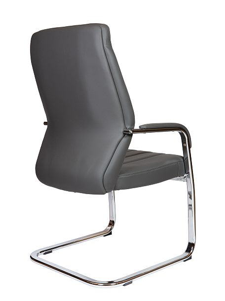 Кресло офисное / Madrid CF-Grey / алюминиевая  база / серая экокожа - Вид 4