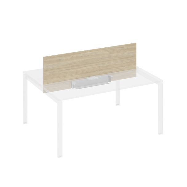 Экран настольный фронтальный для стола 160 с двумя кабель-каналами A4 А4 Б 848 БП дуб скандинавский / металлокаркас серый - Вид 1