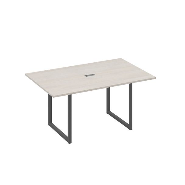 Стол 160 каркас QUATTRO для переговоров A4 А4 Б4 121 БП дуб / металлокаркас антрацит - Вид 1