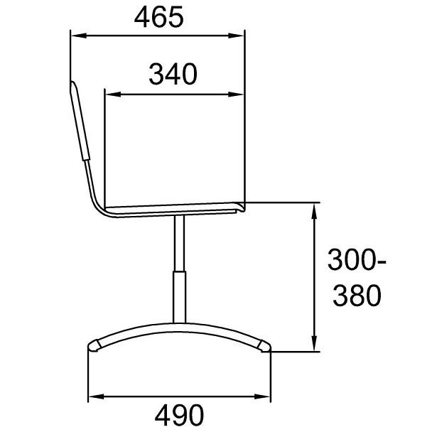 Школьный стул Stand up (каркас гнутые ножки, пластик RUS), красный, гр.2-5 - Вид 3