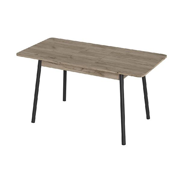 Стол Лион 2 ЛДСП (Подстолье косое черное) НЕ ВЫБИРАТЬ Дуб крафт серый - Вид 2