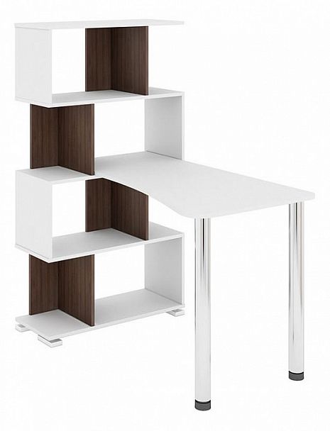 Стол компьютерный Домино СЛ-5-4СТ-2 Белый/Шамони - Вид 1