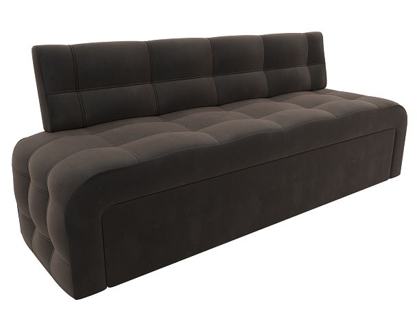 Диван кухонный прямой Люксор Велюр коричневый - Вид 5