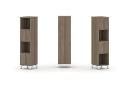 Стайл Проджект Набор стеллажа 2-х сторон., 4 яр. SN.NSD-411 Вяз Благородный/Металл Белый 387*400*161 - Фото предпросмотра