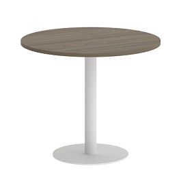 Home Office Стол круглый VR.SP-5-90.1 Вяз/Белый металл 900*900*750 - Фото предпросмотра