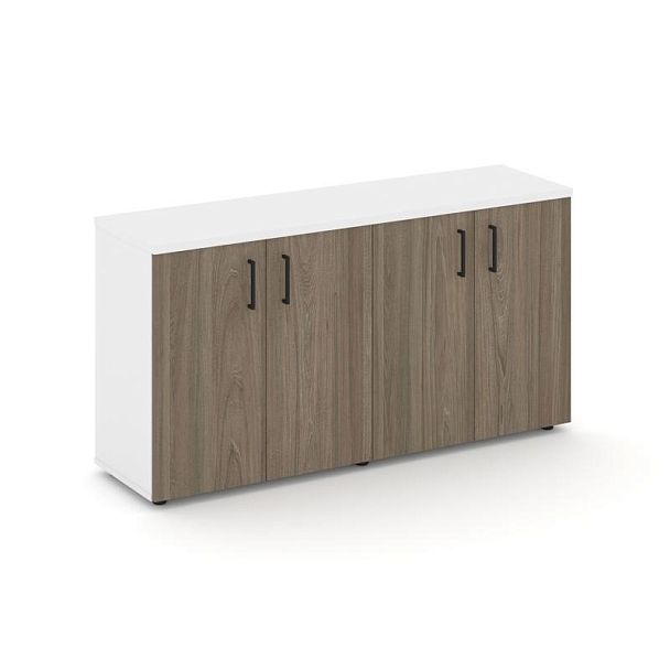 Стайл Проджект Тумба опорная/приставная SN.TOP-132 Белый/Белый/Вяз Благородный/Черный Ручки 1432*400 - Вид 1