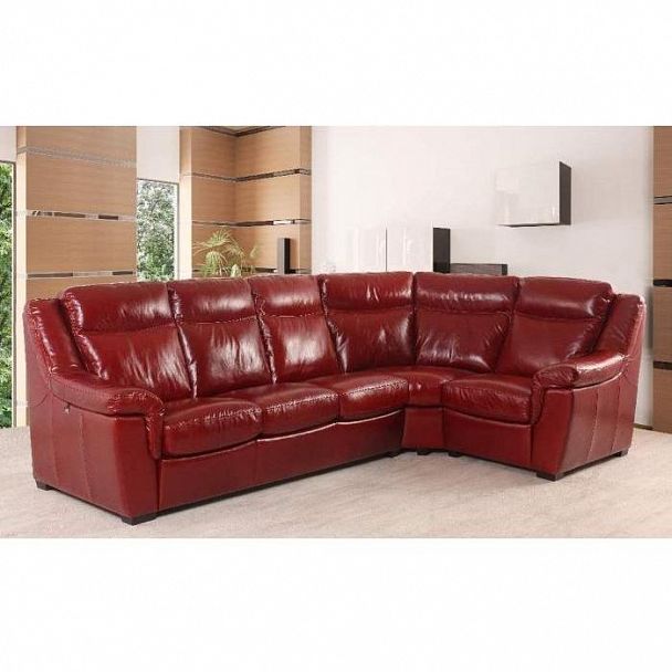 Угловой диван "Эльба 2" кожа - Вид 1