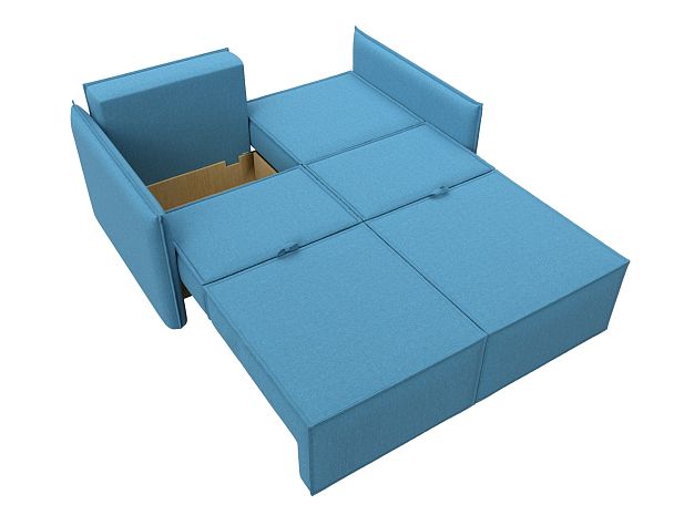 Диван прямой Либерти мини Рогожка голубой - Вид 9