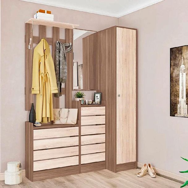 Ямайка Зеркало ЯПЗ-1 (440*935*20) ясень шимо/дуб сонома - Вид 2