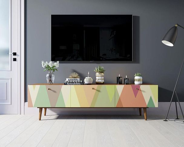 Комод Berber с ящиками низкий под TV принт 16 арт BB19/Print_16 - Вид 4