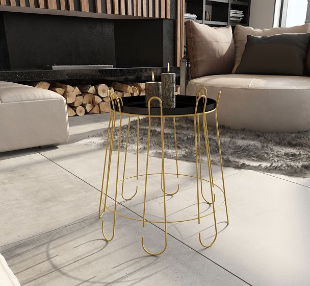 Столик журнальный Sheffilton SHT-CT6 золото/черный муар - Вид 9