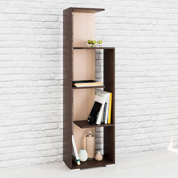 Стеллаж Ромео-6 (450*1500*250) венге/дуб молочный - Вид 1