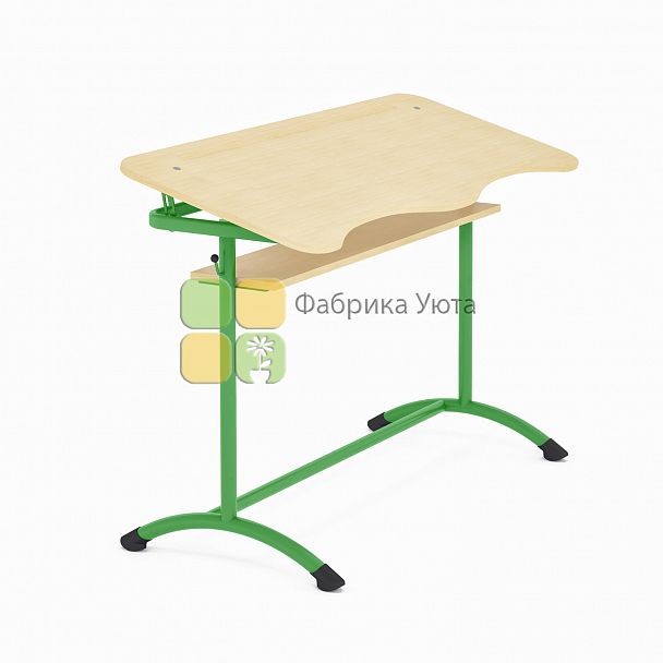 Парта "Экстра 2Р" 2-местная цвет. рег. (2-4 гр) уг. наклона, полка - Вид 1