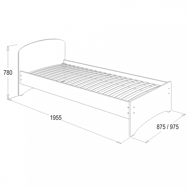 Кровать-2 (800x1900) - Вид 2