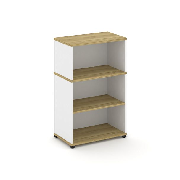 Concept Стеллаж опорный/приставной с надставкой низ. CN.SOPO-003 Дуб Винченцо/Белый Бриллиант/Металл Черный 720*420*1140 - Вид 1