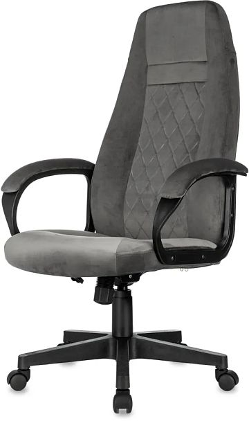 Кресло руководителя Бюрократ CH-730 Fabric темно-серый Holland 18 крестов. пластик - Вид 2