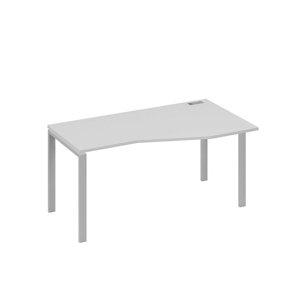 Стол эргономичный правый "Техно" на металлокаркасе UNO A4 А4 Б1 066 БП серый / металлокаркас серый - Вид 1